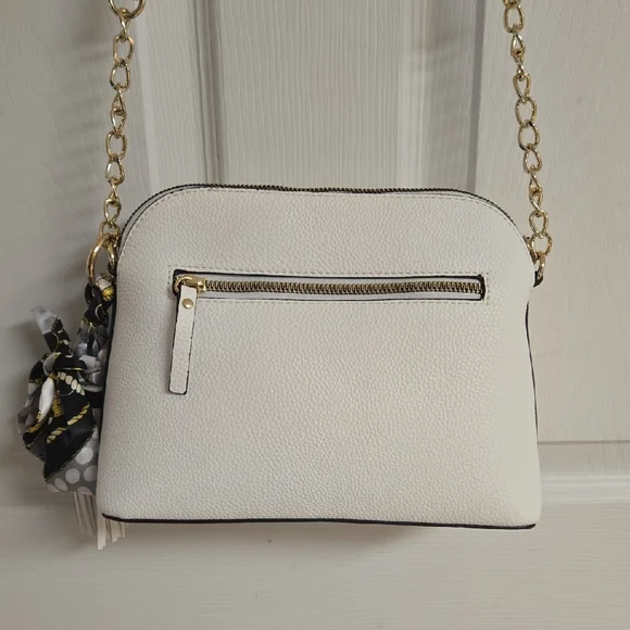 Nanette Lepore White Crossbody Bag with Gold Accents - Picture 3 of 6